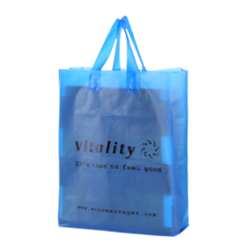 藍色手提PO禮品塑料袋定做