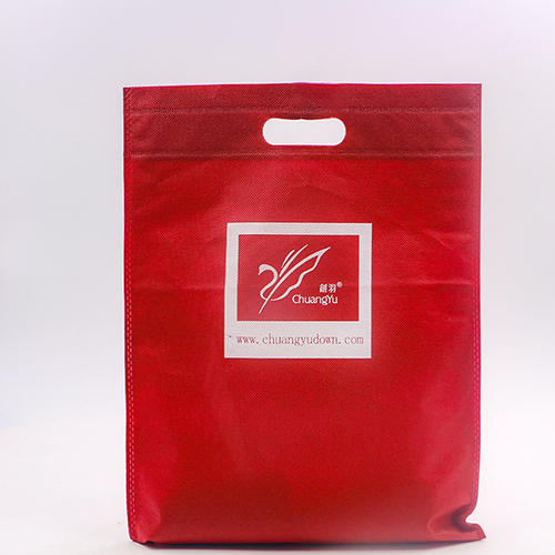 紅色服裝購物無紡布平口袋定制