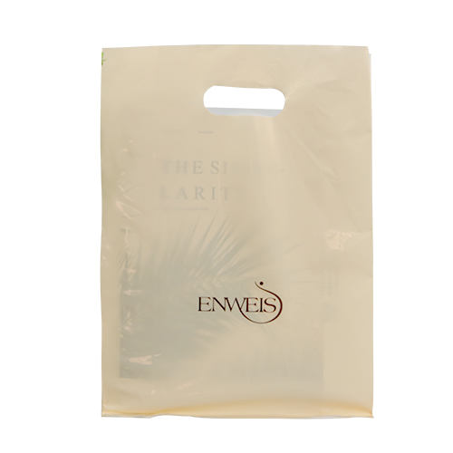 淺黃色購(gòu)物PE平口袋定制