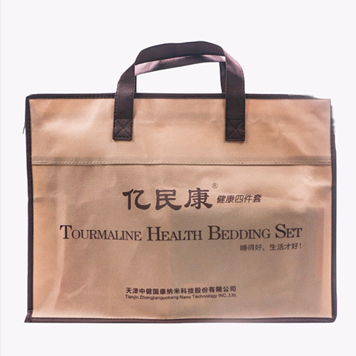 褐色無紡布手提服裝收納袋定做